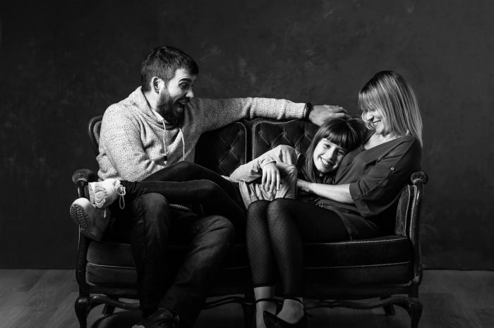 Fotos familiares en estudio o a