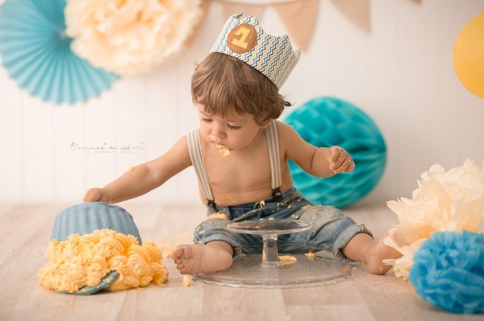 fotografo cake smash en barcelona bebes cumpleanos